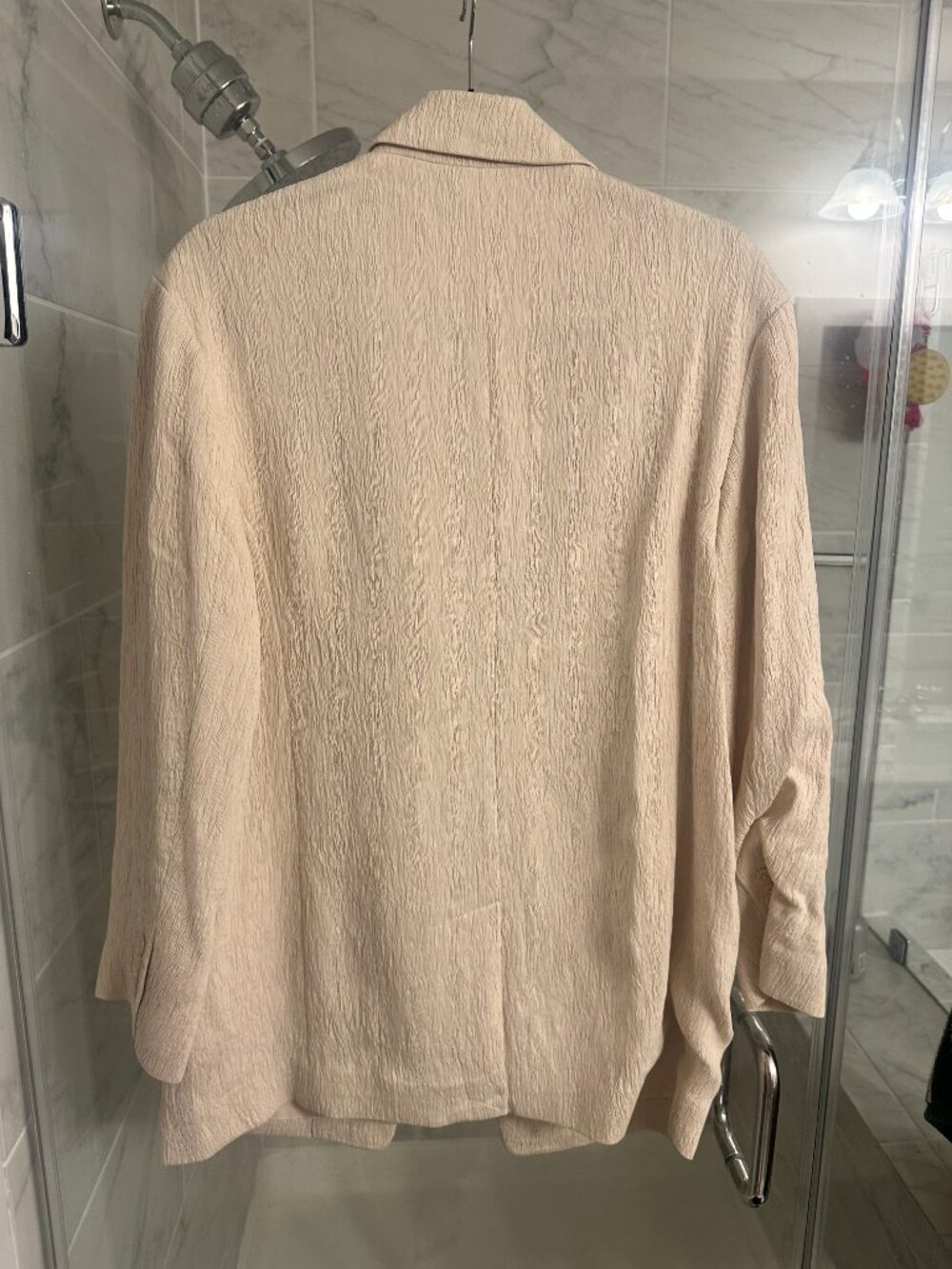 Textured Cream Blazer NWT - Picture 3 of 4